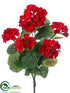 Silk Plants Direct Geranium Bush - Red - Pack of 18