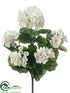 Silk Plants Direct Geranium Bush - White - Pack of 18