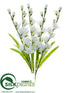 Silk Plants Direct Gladiolus Bush - White - Pack of 12
