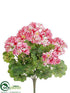 Silk Plants Direct Geranium Bush - Pink Two Tone - Pack of 12