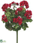 Silk Plants Direct Geranium Bush - Red - Pack of 6