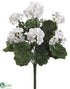 Silk Plants Direct Geranium Bush - White - Pack of 6