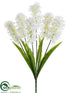 Silk Plants Direct Hyacinth Bush - White - Pack of 12