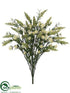 Silk Plants Direct Heather, Wild Flower Bush - White - Pack of 12