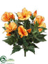 Silk Plants Direct Hibiscus Bush - Orange - Pack of 6