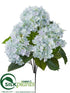 Silk Plants Direct Hydrangea Bush - Blue Soft - Pack of 12