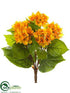 Silk Plants Direct Hydrangea Bush - Orange Yellow - Pack of 24