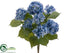 Silk Plants Direct Hydrangea Bush - Blue - Pack of 6