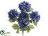 Silk Plants Direct Hydrangea Bush - Blue Helio - Pack of 6