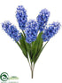 Silk Plants Direct Hyacinth Bush - Blue Helio - Pack of 6
