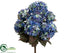 Silk Plants Direct Hydrangea Bush - Blue Antique - Pack of 6