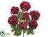 Silk Plants Direct Hydrangea Bush - Burgundy - Pack of 6
