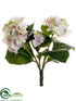 Silk Plants Direct Hydrangea Bush - Cream Mauve - Pack of 12