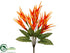 Silk Plants Direct Heliconia Bush - Orange Yellow - Pack of 6