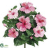 Silk Plants Direct Hibiscus Bush - Pink - Pack of 12