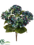 Silk Plants Direct Hydrangea Bush - Blue - Pack of 6
