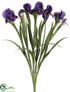 Silk Plants Direct Iris Bush - Purple - Pack of 4