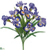 Silk Plants Direct Iris Bush - Purple Two Tone - Pack of 12