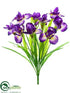 Silk Plants Direct Iris Bush - Purple - Pack of 12