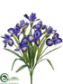 Silk Plants Direct Iris Bush - Violet Two Tone - Pack of 12
