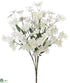 Silk Plants Direct Impatiens Bush - Cream White - Pack of 12