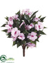 Silk Plants Direct Impatiens Bush - Pink Light - Pack of 6