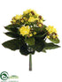 Silk Plants Direct Kalanchoe Bush - Yellow - Pack of 12