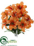 Silk Plants Direct Lily Bush - Orange - Pack of 12