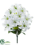 Silk Plants Direct Lily Bush - White - Pack of 12