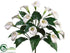 Silk Plants Direct Calla Lily Bush - White - Pack of 6