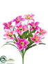 Silk Plants Direct Lily Bush - Orchid Pink - Pack of 12
