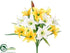 Silk Plants Direct Lily Bush - Yellow Cream - Pack of 12