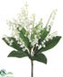 Silk Plants Direct Lily of the Valley Bush - White - Pack of 12