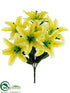 Silk Plants Direct Lily Bush - Yellow - Pack of 12