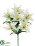 Silk Plants Direct Tiger Lily Bush - Cream - Pack of 24