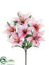 Silk Plants Direct Tiger Lily Bush - Pink - Pack of 24