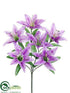 Silk Plants Direct Tiger Lily Bush - Purple - Pack of 24