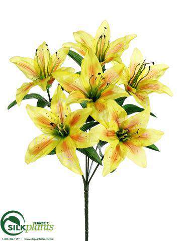 fake tiger lily bouquet Artificial Tiger Lily Bushes | Silk Lily Arrangements | Faux Lily Arrangements