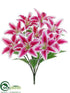 Silk Plants Direct Lily Bush - Rubrum Pink - Pack of 12