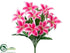Silk Plants Direct Lily Bush - Pink - Pack of 12