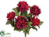 Silk Plants Direct Mum Bush - Burgundy - Pack of 6