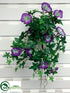 Silk Plants Direct Outdoor Morning Glory Hanging Bush - Purple - Pack of 12
