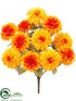 Silk Plants Direct Marigold Bush - Yellow Gold - Pack of 12