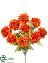 Silk Plants Direct Marigold Bush - Flame Orange - Pack of 12