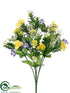 Silk Plants Direct Sweet William, Butterfly Bush - Yellow Lavender - Pack of 24