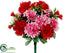 Silk Plants Direct Mum Bush - Red Rose - Pack of 12