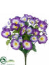 Silk Plants Direct Morning Glory Bush - Purple Cream - Pack of 12