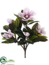 Silk Plants Direct Magnolia Bush - Pink Cream - Pack of 6
