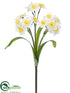 Silk Plants Direct Narcissus Bush - White Yellow - Pack of 12