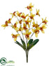 Silk Plants Direct Cymbidium Orchid Bush - Yellow - Pack of 12